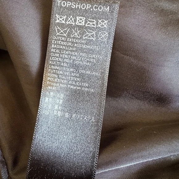 🖤 Gorgeous TOPSHOP 100% genuine leather motorcycle jacket - UK 10 / US 6
